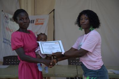 KMC guardian receives certificate in Harper, Liberia