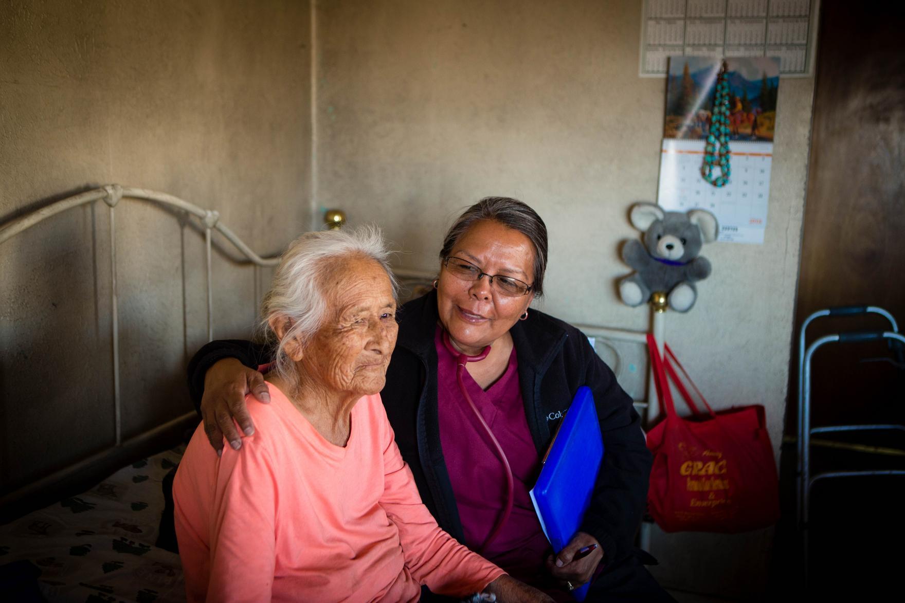 CHW with patient in Navajo Nation.