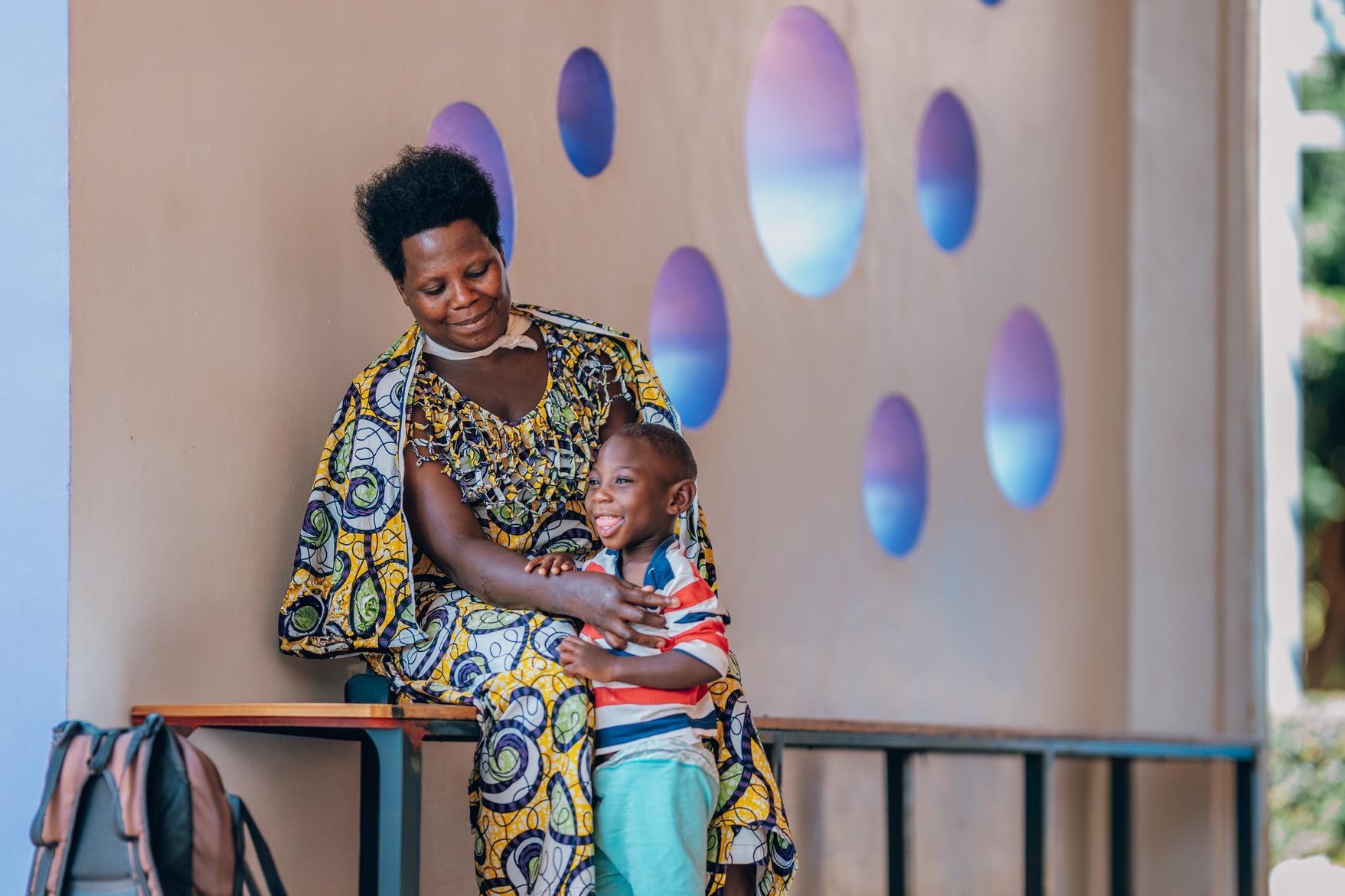 Mother with child in Rwanda.