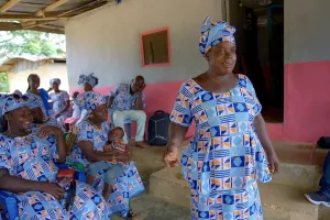 Cecelia Green shares her personal story to the Gedetarbo Women’s Group