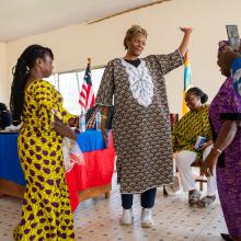 Didi Famer wears paramount chief gown
