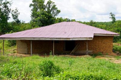 Cecelia Green's recently constructed home in Maryland County, Liberia.
